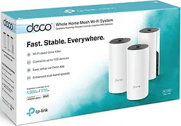 TP-Link Маршрутизатор DECO E4 3PK AC1200 2xFE LAN/WAN MU-MIMO MESH - мініатюра 5