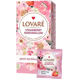 Уцінка. Чай зелений Lovare Strawberry Marshmallow 36 г (24 шт. х 1.5 г) - мініатюра 3