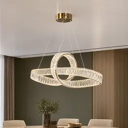 Золота дизайнерська кришталева LED люстра Artlight 549-800GD довжиною 80 см, 113W, 3 режими та пульт.
