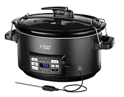 Повільноварка SouseVide 350Вт чаша-6.5л електронне керув. 2 щупи вакууматор нерж Russell Hobbs kuh0014994