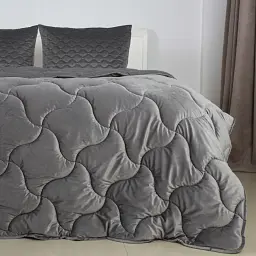 Ковдра ТЕП Velour темно-сіра 150x210 см - мініатюра 2