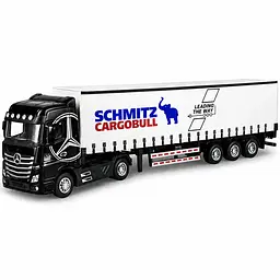 Колекційна металева модель вантажівки Mercedes-Benz Actros з напівпричепом Schmitz Cargobull з інерцією, світлом та звуком 31 см - мініатюра 3