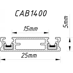 Шинопровід Ardero CAB1400 Ultra накладний 1 м чорний (80103) - мініатюра 2