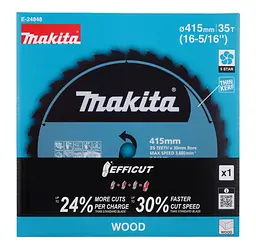 Диск пиляльний по деревині 415х30 мм 35T Makita Efficut E-24848