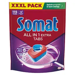 Таблетки для посудомийної машини Somat Все в 1 Екстра 115 шт.