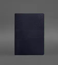 Шкіряний блокнот А5 (софт-бук) 9.3 синій Краст