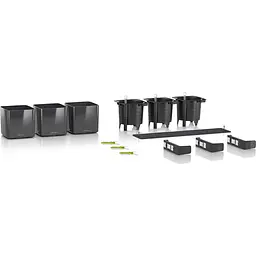 Комплект вазонів Lechuza Green Wall Home Kit Glossy 48х6х14 см білий (13523) - мініатюра 2