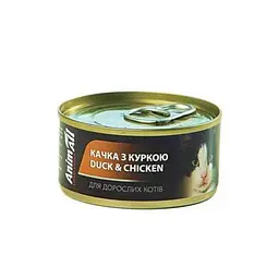 Консерви AnimAll для котів, качка та куриця, 80 г