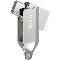 Флеш-накопичувач USB-A/C Hoco UD8 Smart Type-C USB drive 64Gb сріблястий