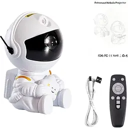 Проектор зоряного неба XO CF4 mini Astronaut Sky Projection Lamp White [118226] - мініатюра 5