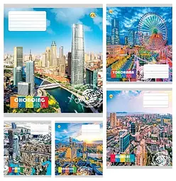 
Зошити учнівські 24 аркуша лінія Тверда ТЕ42306 Місто, 20 шт. в упаковці