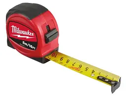 Рулетка Slimline S5-16/25 5мх25мм з фіксатором змотування АБС-пластик Milwaukee hoz0013707