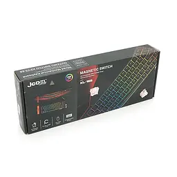 Клавіатура механічна USB JEDEL KL-166, довжина кабелю 170см, RGB підсвічування, (Eng/Укр/Рус), (370х140х55 мм), Black, 68к, Q10 - мініатюра 2
