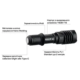 Ліхтар Olight Warrior X 4 Matte Black - мініатюра 12