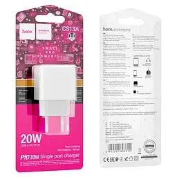 МЗП Hoco CS13A Ocean PD20W (1USB-C) White - мініатюра 3