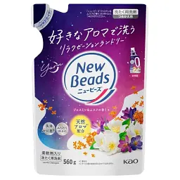 Японський гель для прання Kao New Beads жасмин і мускус поповнення 560 г
