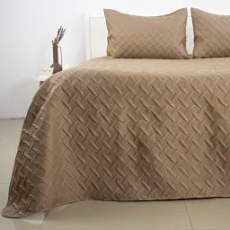 Покрывало ТЕП Vintage 240x260 см с 2 наволочками 50x70 см капучино - миниатюра 2