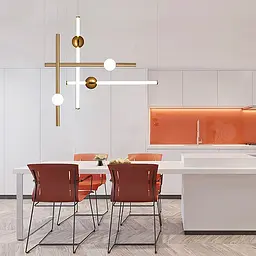 Led світильник Tube&Ball із латунною кулькою у двох формах Line.F Сторона Горизонтальна - мініатюра 3
