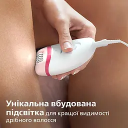 Епілятор Philips Satinelle Essential біло-рожевий (BRE255/00) - мініатюра 3
