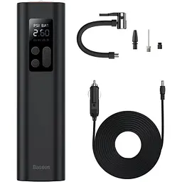 Автомобільний насос Baseus Super Mini Inflator Pump black (CRCQ000001)