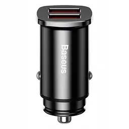 Автозарядка 2xUSB 30W (USB-A) QC3.0 Чорна Baseus (CCALL-DS01)