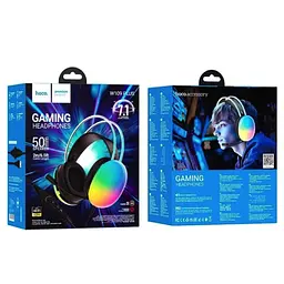 Навушники Hoco W109 Plus Rich USB7.1, 2m | channel gaming headphones black - мініатюра 7