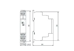 Реле часу на затримку вимкнення NTE9‑B2 AC/DC 12‑240V АСКО‑УКРЕМ (A0010240004) - мініатюра 5