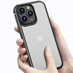 Протиударний бампер чохол Primolux Transparent для смартфона Apple iPhone 13 Pro Max Black - мініатюра 2