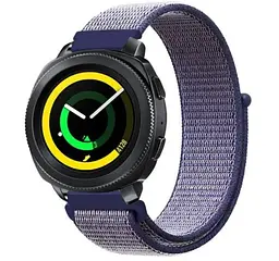 Ремінець BeWatch 22мм нейлоновий липучка для Samsung Gear S3/Galaxy Watch 46/Galaxy Watch 3 45 Темно Синій (1021398) - мініатюра 2