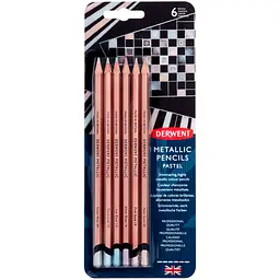 Набір кольорових олівців Metallic PASTEL 6 кольорів блістер Derwent