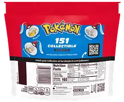 Шоколадні цукерки Hershey's Kisses Milk Chocolate Pokemon 151 Candy 286г - мініатюра 4