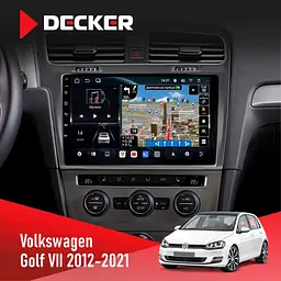 Штатна магнітола Volkswagen Golf 2012-2021 Silver Decker D10-011 4x64, DSP, 4G, 360 Decker (НФ-00006593)