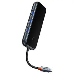 Перехідник Baseus Hub AcmeJoy 4-Port Type-C (USB3.0x3+Type-C PD&Datax1) (WKJZ) Dark Gray