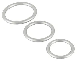 Набір ерекційних кілець You2Toys Metallic Cock Ring Set 3 шт. сріблястий - мініатюра 6