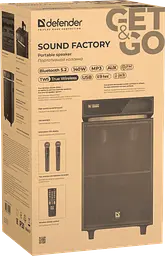 Портативна акустика Defender Sound Factory 140Вт Black (65093) (7151834) - мініатюра 7