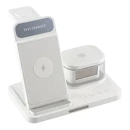 Бездротовий зарядний пристрій Wuw H33 5in1 15W IP version Qi MagSafe White (33580_3210086) - мініатюра 2