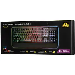 Клавіатура дротова 2E Gaming KG325 LED USB Black Ukr - мініатюра 2