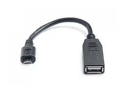 Кабель REAL-EL USB2.0 OTG 0.1m чорний