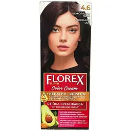 Крем-фарба Florex для волосся КЕРАТИН 4.6 Шоколадна лілія