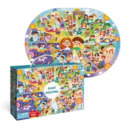 Дитячий віммельпазл "Розпорядок дня" DoDo Toys 300619, 100 елементів - мініатюра 2