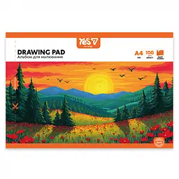 Альбом для малювання Yes Orange Line А4 28 аркушів скоба з перфорацією 4 шт. (130617) - мініатюра 5