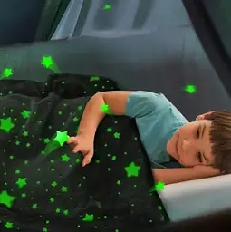 Детский светящийся плед со звездами 120×150 см Magic Blanket мягкий материал микрофибра Голубой - миниатюра 4