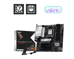MSI Материнська плата PRO B850M-P WIFI sAM5 B850 4xDDR5 M.2 HDMI DP WiFi BT mATX - мініатюра 6
