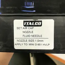 Форсунка 1 мм для фарбопультів D-951-MINI HVLP NS Italco hoz0006803 - мініатюра 3