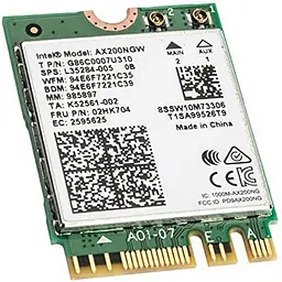 Мережева карта Intel Wi-Fi 6 AX200 NGW модуль дводіапазонний адаптер Bluetooth для ПД / Ноутбука (19126)