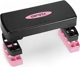 Степ-платформа Gymtek 3-х рівнева чорно-рожева - мініатюра 6