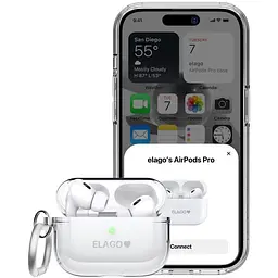 Чохол Elago Clear Hang Case Transparent для AirPods Pro 2nd Gen білий (EAPP2CL-HANG-CL) - мініатюра 4