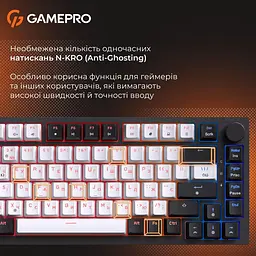 Клавіатура GamePro MK160 V2 Warden QLAB Sakura Black (MK160-V2-B-QS) U1 - мініатюра 7
