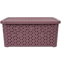 Кошик Diomedea з кришкою 29.7x19.6x13 см 6 л темно-пудровий (К12-803)  - мініатюра 2