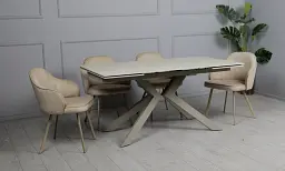 Стіл розкладний Prestol Монако 1600/2400x900x750 травертин - мініатюра 3